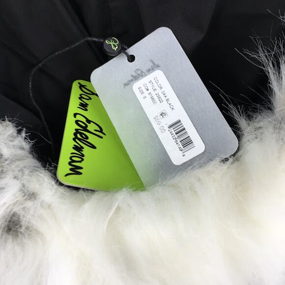 Sam Edelman Faux Fur Trim Hooded Puffer Coat Jacket S - Picture 6 of 8